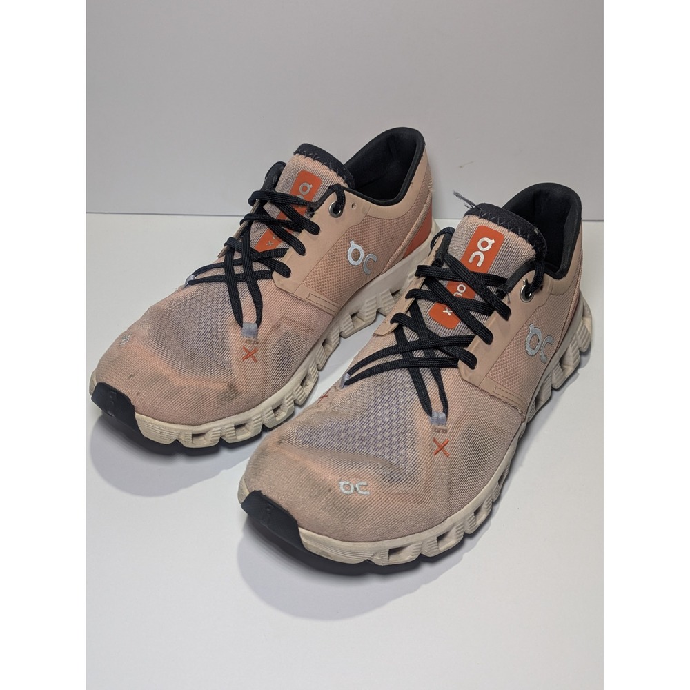 On Cloud X Womens Running Shoes Peach Orange 60.98691 Size 8.5